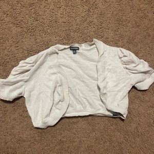 NEWBERRY S/P8(7-8) kids white shoulder cover (it’s to put over dresses and more)